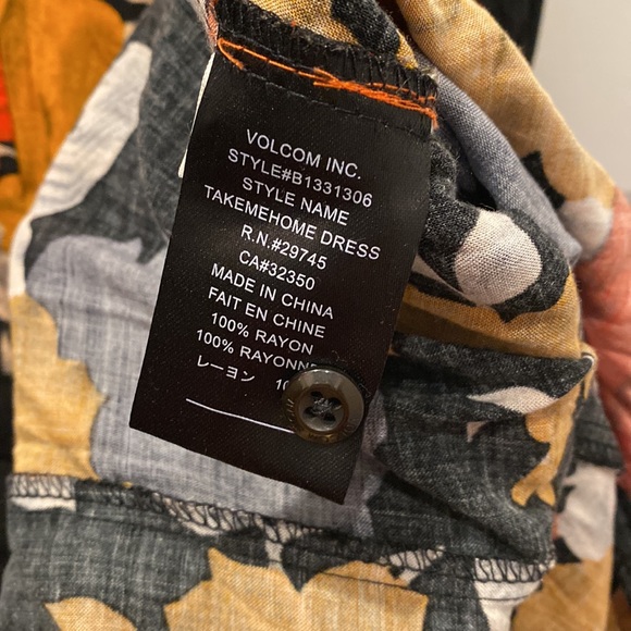 Volcom Floral Lace Accent Maxi Dress Size S - Picture 9 of 9